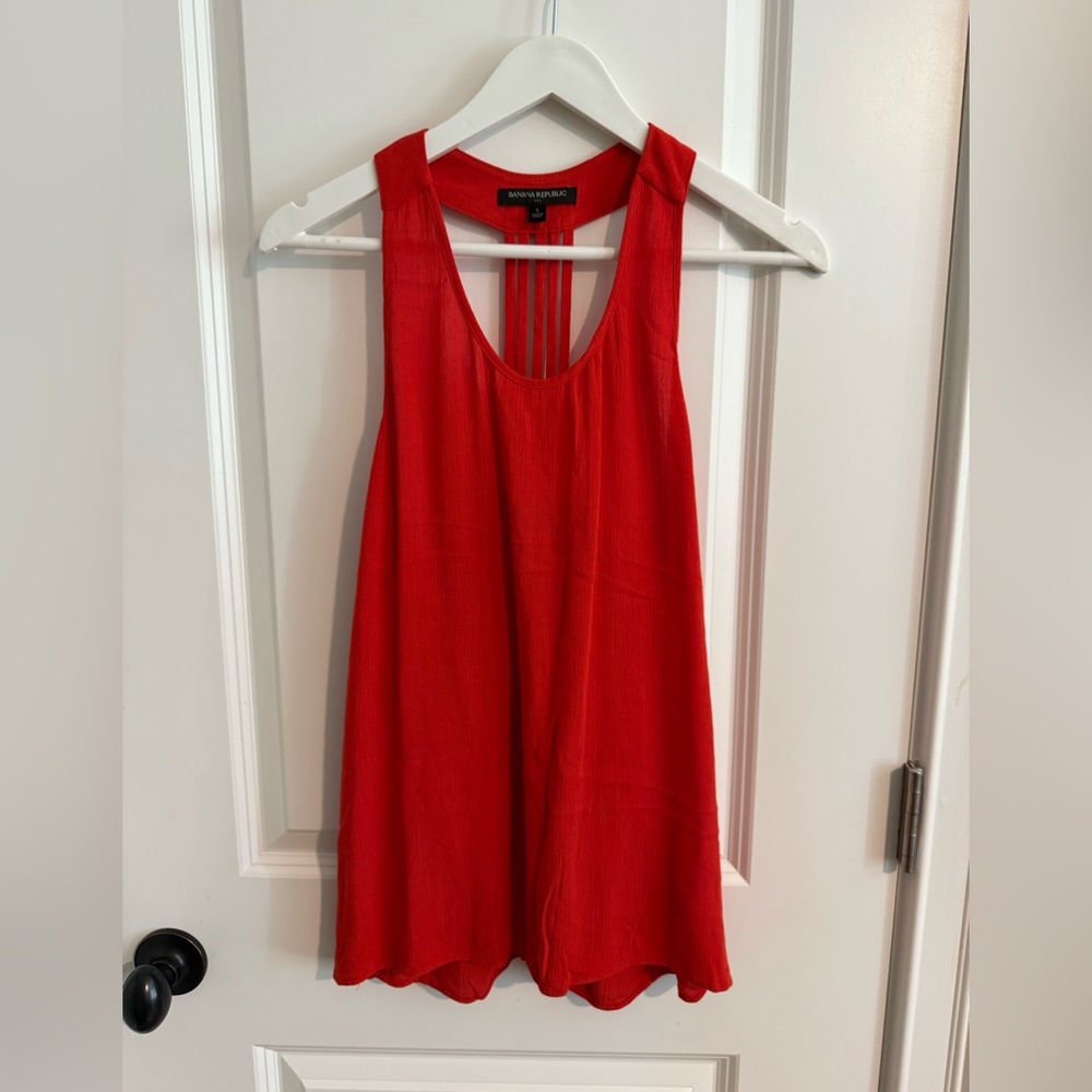 Banana Republic Tangerine Orange Sleeveless Top S